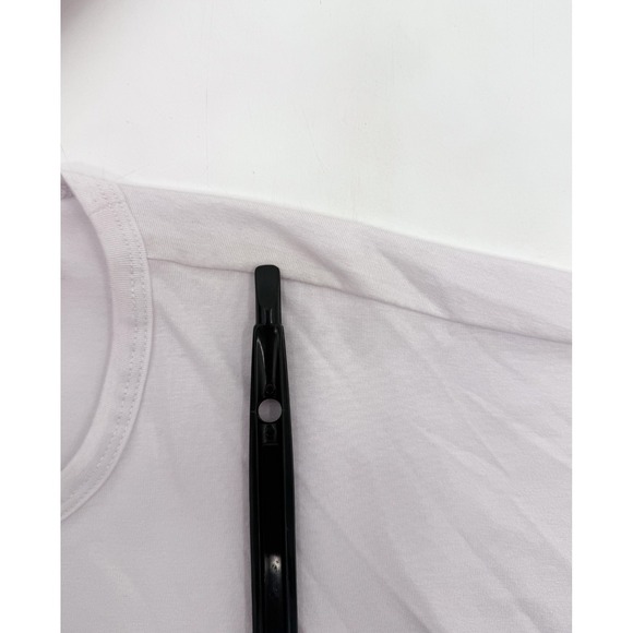 Eileen Fisher Shirt Womens Large White Crew Neck Boxy Tee Stretch Viscose New - Picture 7 of 11